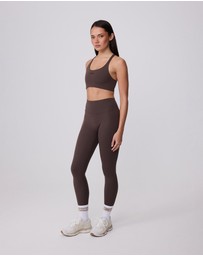 Upstate - Air Sculpt Move Crop - Ground Coffee