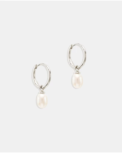 By Charlotte - Silver Live in Peace Hoops