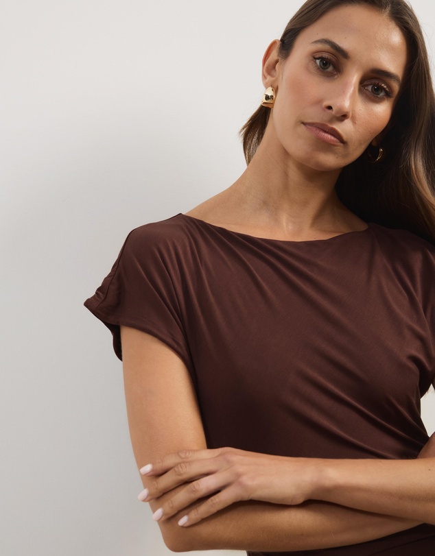 Atmos&Here - Ruth Jersey Midi Dress With Side Split