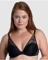 Passionata - Maddie Wired Padded Plunge Bra With Lace