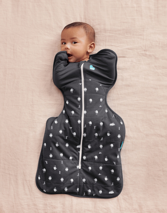 Love to Dream - Swaddle Up™ Original 2.5 TOG Quilted Organic Cotton & Merino Lamb's Best Friend Charcoal