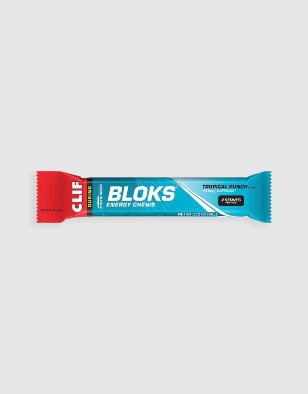 CLIF - Tropical Punch (25mg Caffeine) Bloks Energy Chews - 18x60g