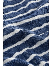 NEXT - Notch Front Longsleeve Textured Stripe Top
