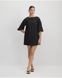 AERE - Eloise Linen Mini Shift Dress