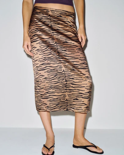 Reformation - Helen Low Waist Silk Midi Skirt