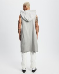 Surrounded By Ghosts - The Mercury French Terry Hooded Sleeveless Cardigan