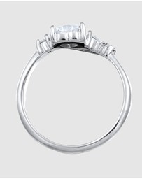 Elli Jewelry - Ring Crystal Hearts 925 Sterling Silver
