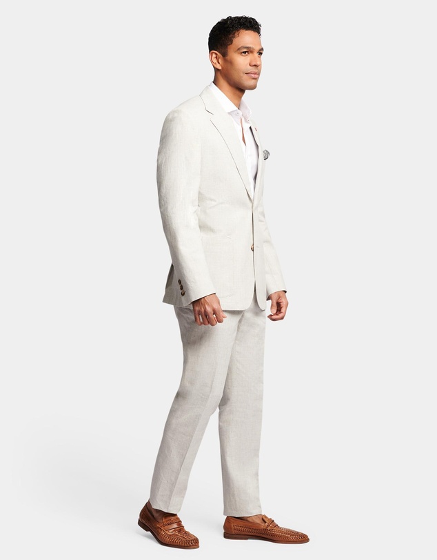 Brooksfield - Subtle Check Linen Blazer
