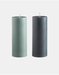 porter green - escc small pillar candle soy-blend unscented candles