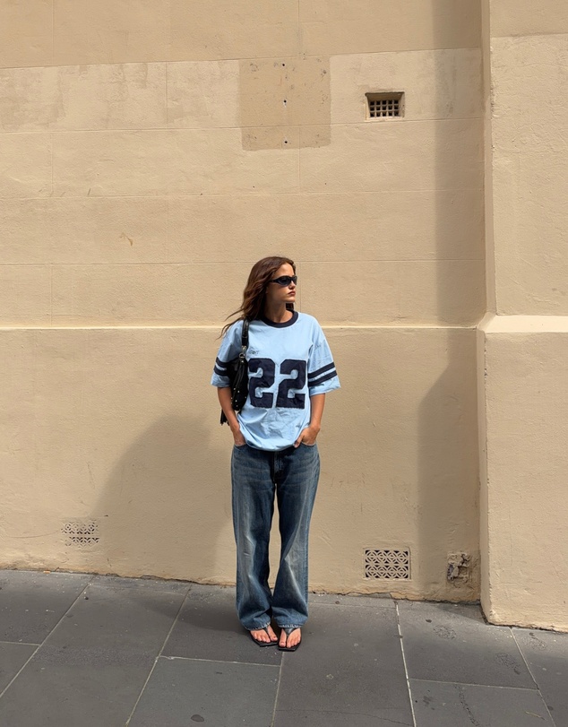 SSAINT - 22 Motion Tee - Powder Blue and Navy