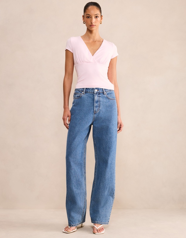 Forever New - Harri Short Sleeves V-Neck Top
