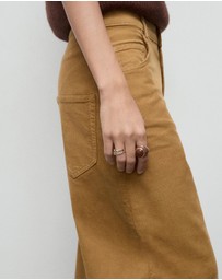 M.N.G - Wide-Leg Low-Rise Corduroy Jeans