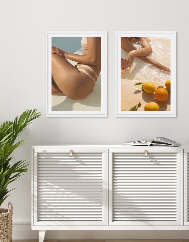 Olive et Oriel - Pool Time II Art Print