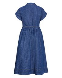 City Chic - Plus size Eleni Denim Midi Dress - mid wash