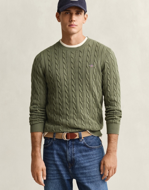 Gant - Cotton Cable Crew Neck