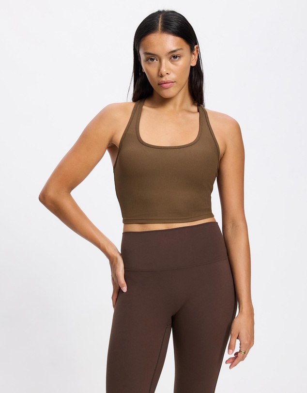 AVE Active - Ribbed Racer Crop Tank