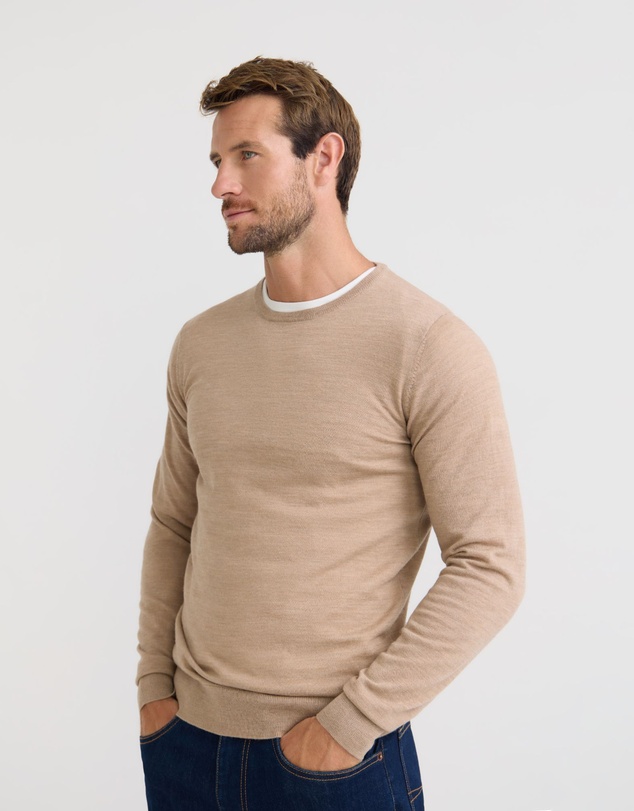 Oxford - Crew Neck Pure Wool Pullover