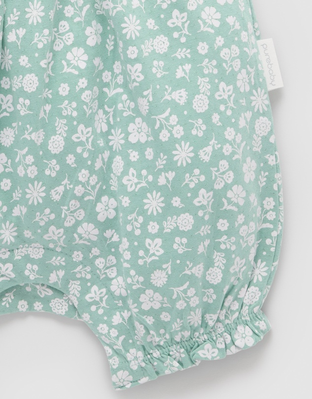 Purebaby - Ruffle Shortie Growsuit -Kids-Babies