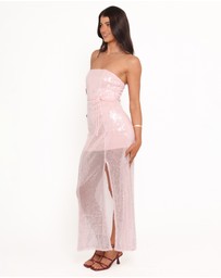 Petal & Pup - Liliane Maxi Dress - Pink Sequin