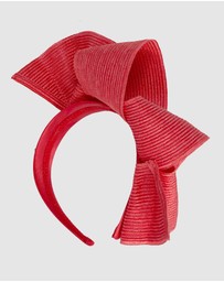 Max Alexander - Large Wavy Red Racing Fascinator