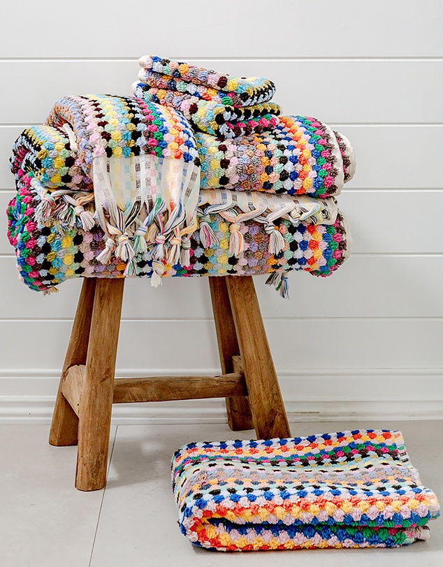 Miss April - Pompom Hand Towel