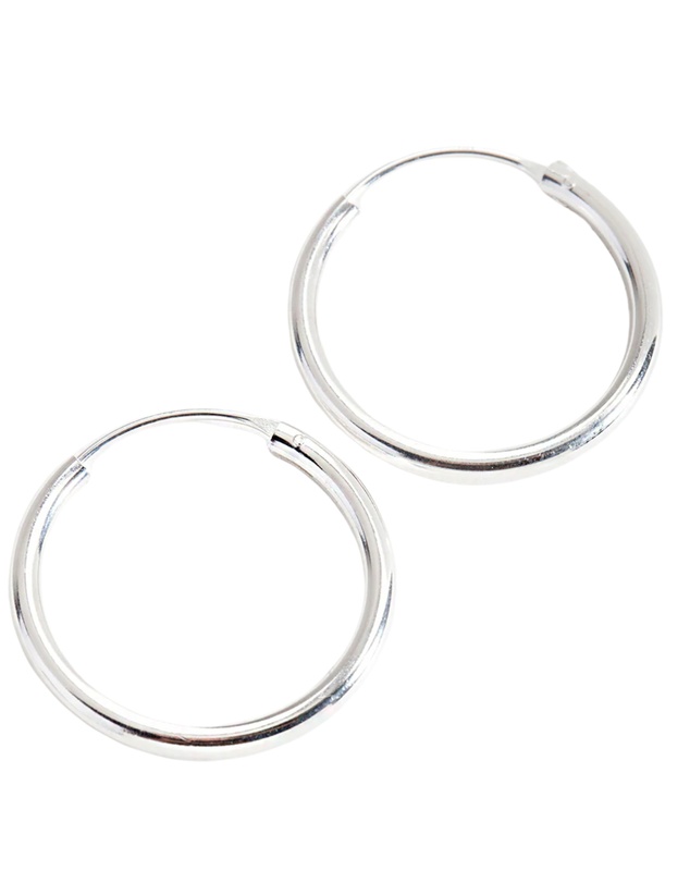 Lovisa - Sterling Silver Shiny 25mm Hoop Earrings