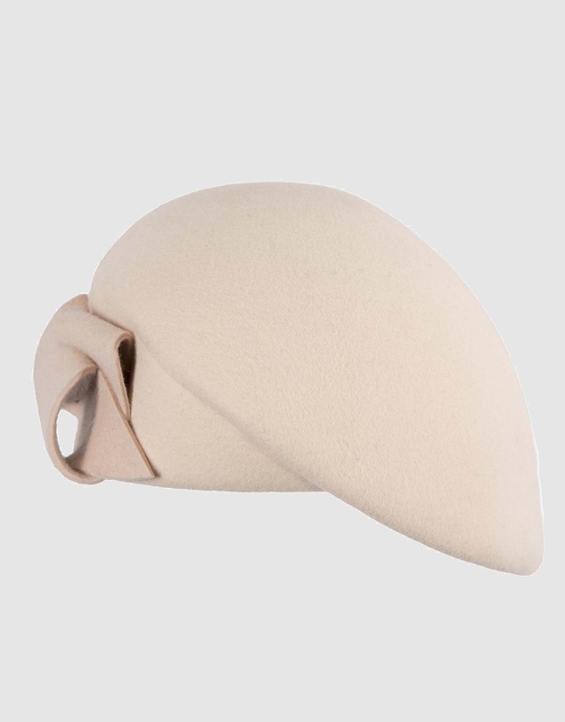 Max Alexander - Winter Beige Felt Beret Hat