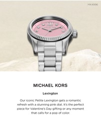 Michael Kors - Lexington Silver Tone Analogue Watch