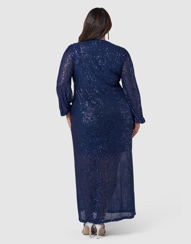 Pink Dusk by Curve Project - All I Want Sequin Maxi Dress