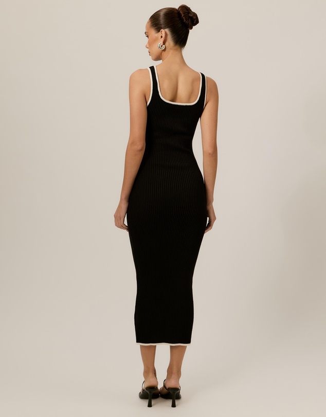 Tussah - Lori Contrast Ribbed Knit Dress