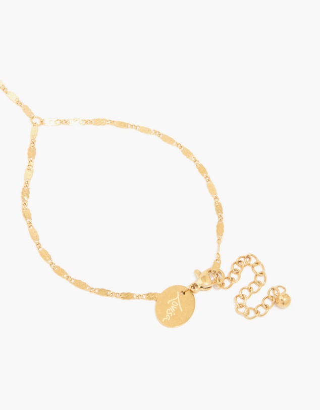 Lovisa - Waterproof Gold Plated Stainless Steel Plain Detailed Chain Hand Chain