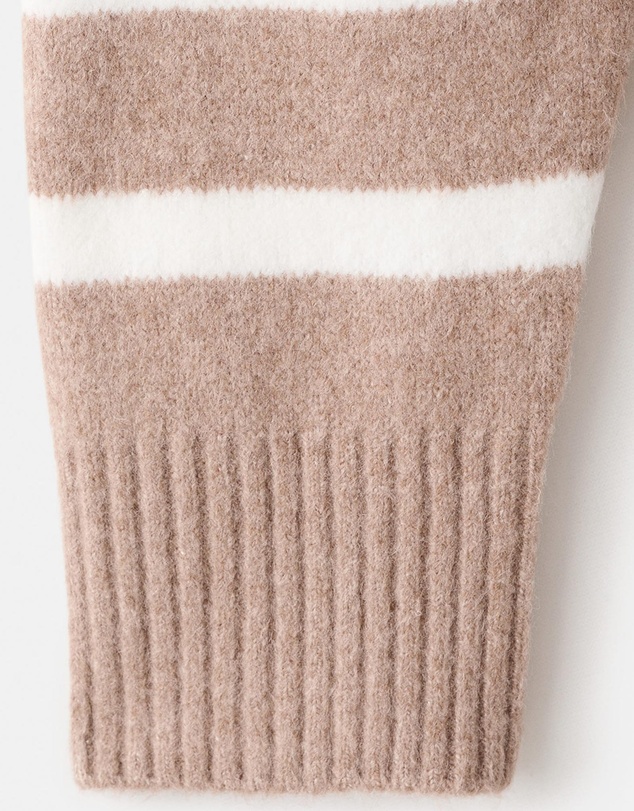 M.N.G - Oversized Striped High-Neck Jumper