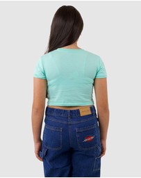 Santa Cruz - Oval Dot Splice Front Tee - Teens