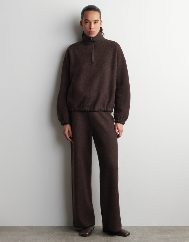 COS - Boiled Merino Wool Zip-Up Jumper
