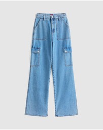 Tommy Jeans - Claire High Rise Wide Cargo Jeans