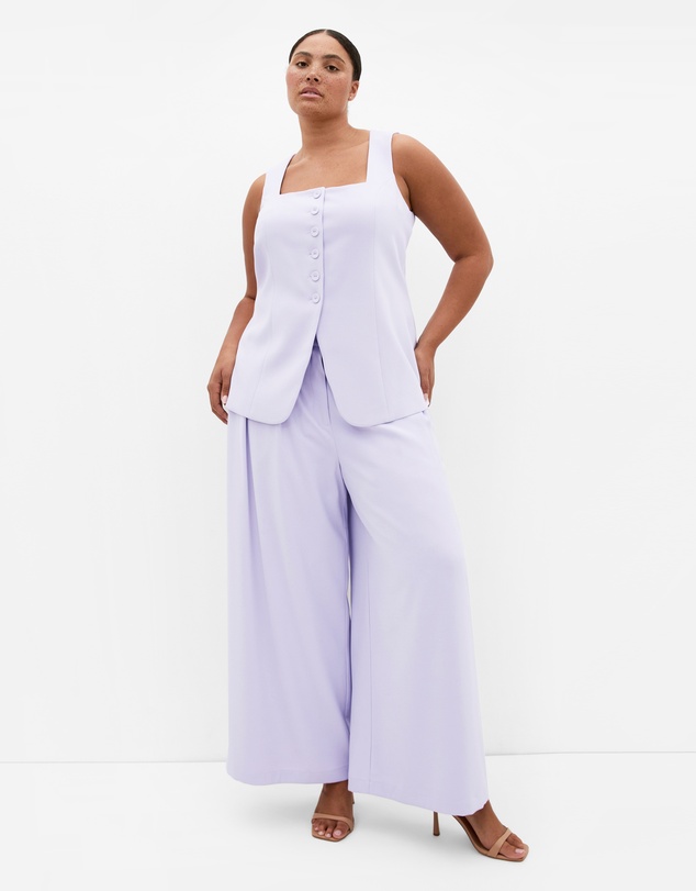 City Chic - Plus size Abbie Vest - lilac