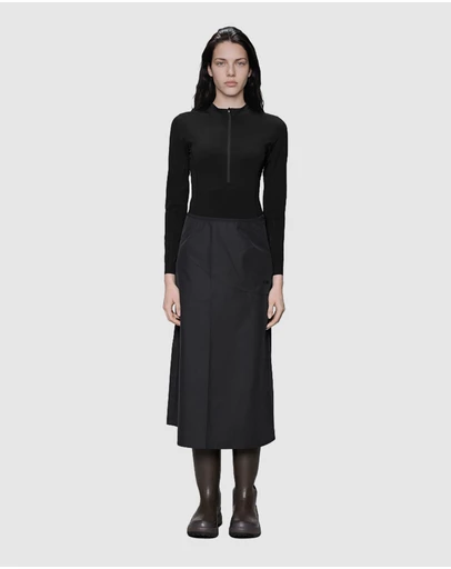 RAINS - Light Woven W Skirt Black
