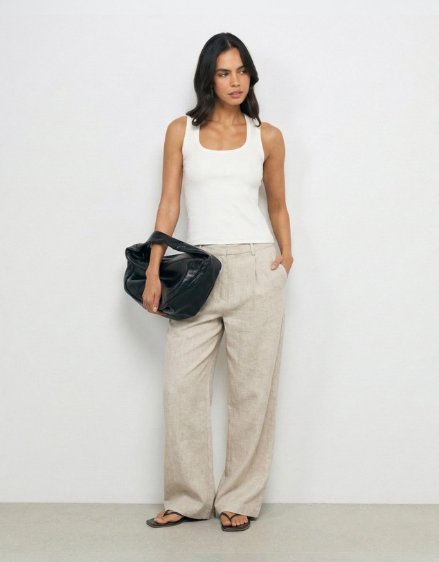 AERE - Straight Leg Linen Pants