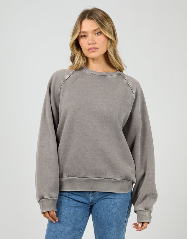 All About Eve - Aae Vintage Raglan Crew Charcoal