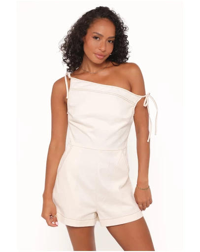 Petal & Pup - Tatum Off Shoulder Playsuit - Bone