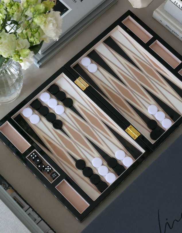 Printworks - Classic Games Backgammon Lacquered Black