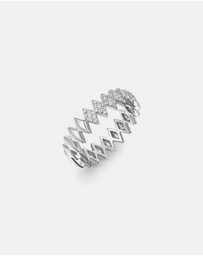 Ania Haie - Ania Haie Silver Half Pave Sparkle Ring