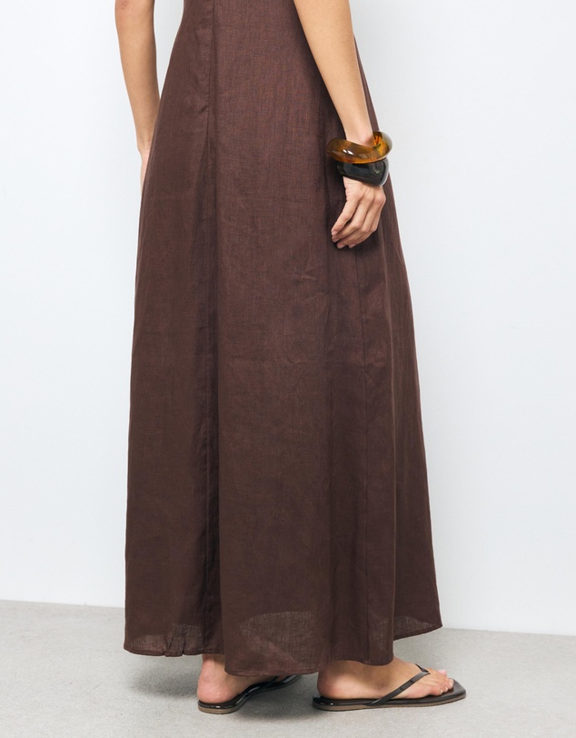 AERE - Evania Linen Midi Dress