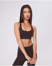 Upstate - Air Sculpt Strappy Crop - Espresso