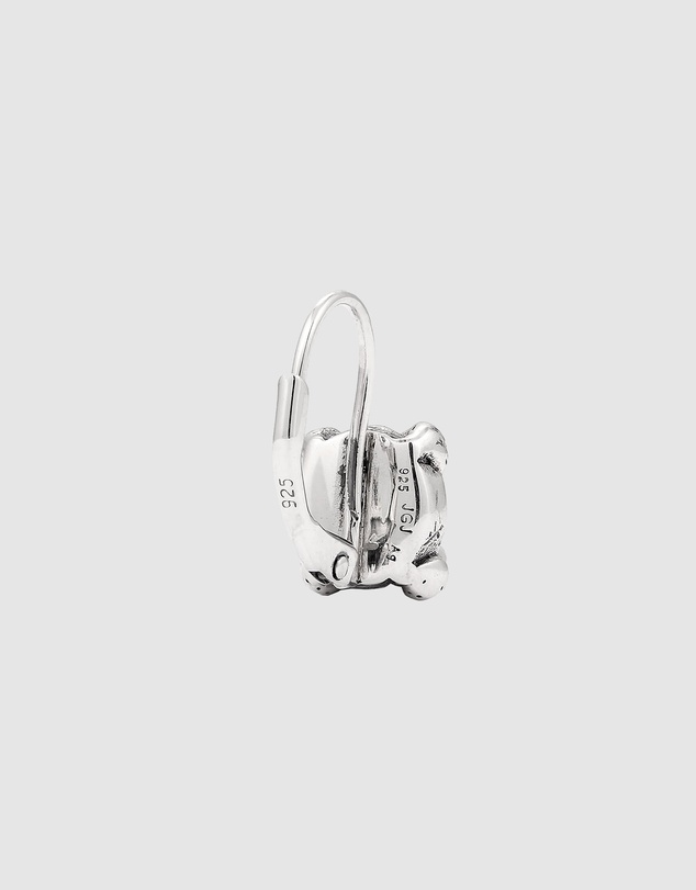 Haze & Glory - ICONIC EXCLUSIVE - Jade Single Lever-Back Earring in Oxidised 925 Silver