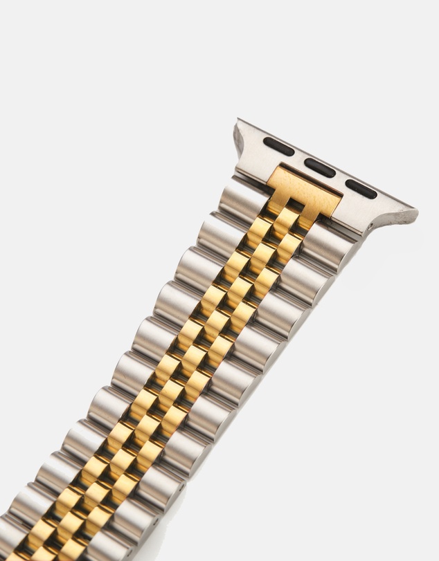 Friendie - Stainless Steel Link Bracelet Band - The Perth - Apple Watch Compatible