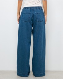 AERE - Soft Denim Twill Elasticated Pants