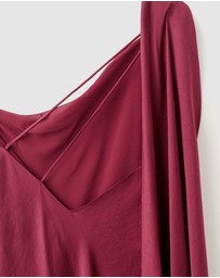 M.N.G - Asymmetrical Satin Dress