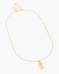 Lovisa - Waterproof Gold Plated Stainless Steel Evil Eye Tab Necklace