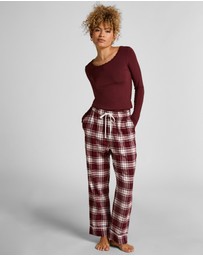 Hunkemoller - Straight Check Flannel Pants